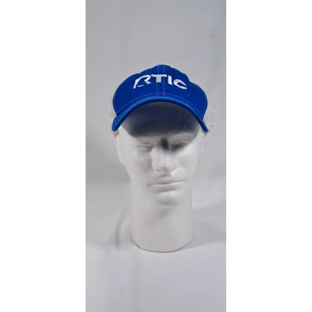 RTIC Outdoors‎ Trucker Hat Blue White Embroidered Logo Mesh Snapback Cap OS